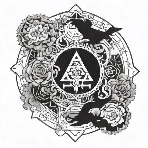 self-improvement (connection to the mind & body) self-e (connection to the potenti) self-respect (connection to heavens) tattoo design idea