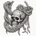 symbolise addiction recovery incorporate a noose tight tattoo design idea