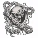 symbolise addiction recovery incorporate a noose tight tattoo design idea