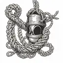 symbolise addiction recovery incorporate a noose tight tattoo design idea