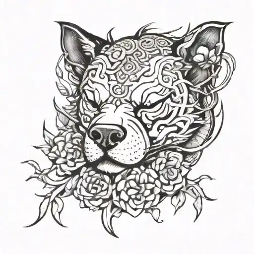 sleeping dogs tattoo design idea