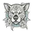 sleeping dogs tattoo design idea