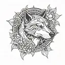 sleeping dogs tattoo design idea