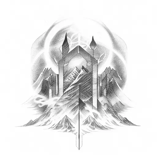 Using the cover art for the Imagine Dragons Album "Smoke and Mirrors" and create a tattoo of it tattoo design idea