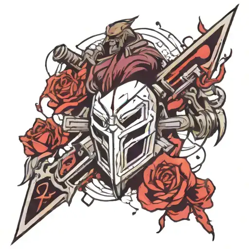 Combining elements of Zed from League of Legends and Dexter Morgan from Dexter into a single tattoo design   tattoo design idea