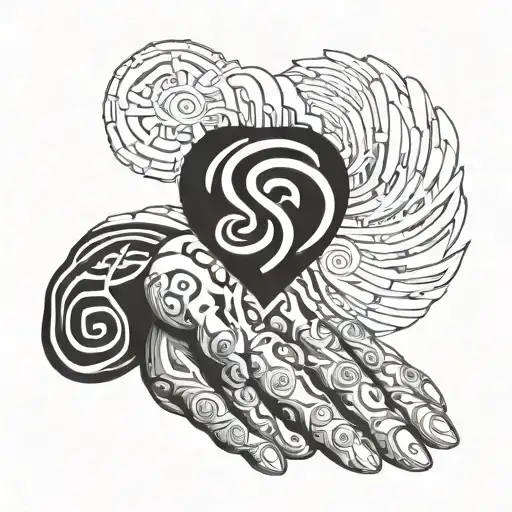 Gaara Love symbol with a twist on hand tattoo design idea
