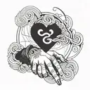 Gaara Love symbol with a twist on hand tattoo design idea