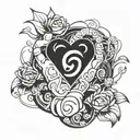 Gaara Love symbol with a twist on hand tattoo design idea