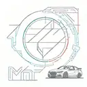 BMW M logo combined with Hyundai N logo tattoo design idea