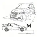 BMW M logo combined with Hyundai N logo tattoo design idea