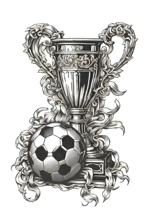 champion league football trophy Chelsea football club  tattoo design idea