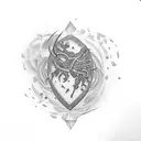 "Zachary Todd" in heart tattoo design idea