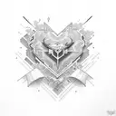 "Zachary Todd" in heart tattoo design idea