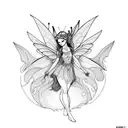 fairy tattoo design idea