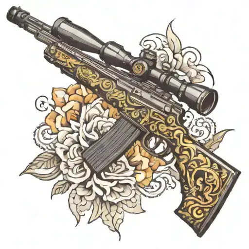 Dragunov sniper rifle tattoo design idea