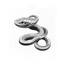 snake and rose tattoo design idea