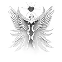 angel falling tattoo design idea