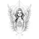 angel falling tattoo design idea