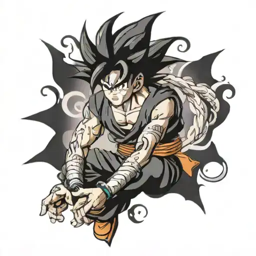 goku black tattoo design idea