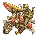 driving, scuba diving, flying  tattoo design idea