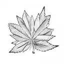 A marijuana leaf intertwined with a barbell tattoo design idea