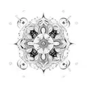 Bring Me the Horizon mandala hand and finger tattoo tattoo design idea