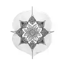 Bring Me the Horizon mandala hand and finger tattoo tattoo design idea