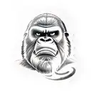 King Kong Portrait tattoo design idea