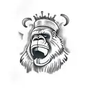 King Kong Portrait tattoo design idea