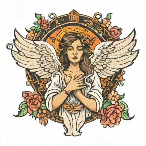 Angel Gabriel tattoo design idea