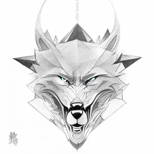 transformation of monk with scorpio traits into wolf , eagle and phoenix tattoo design idea