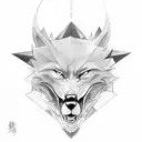 transformation of monk with scorpio traits into wolf , eagle and phoenix tattoo design idea