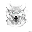 transformation of monk with scorpio traits into wolf , eagle and phoenix tattoo design idea