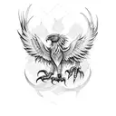 Scorpio with eagle phoenix and wolf tattoo design idea