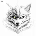 transformation of monk with scorpio traits into wolf , eagle and phoenix tattoo design idea