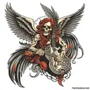 music death angel tattoo design idea