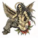 music death angel tattoo design idea