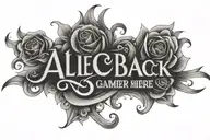 first name Alice tattoo design idea