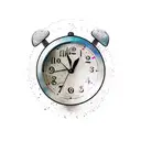 alarm clock tattoo design idea