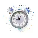 alarm clock tattoo design idea