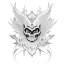 saint Michael and filigree tattoo design idea