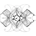 A silhouette of a person floating above their physical body, symbolizing the client's experiences with astral projection and their connection to twin flames tattoo design idea