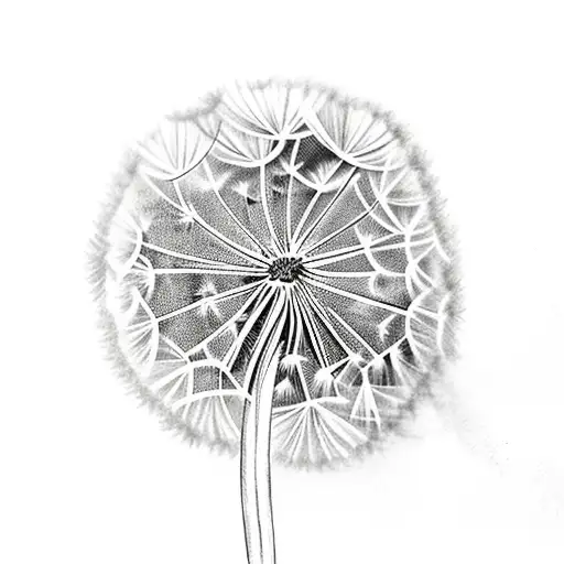 Dandelion tattoo design idea