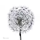 Dandelion tattoo design idea