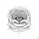 LOVE INFINITY A.E. K.R. 4L tattoo design idea