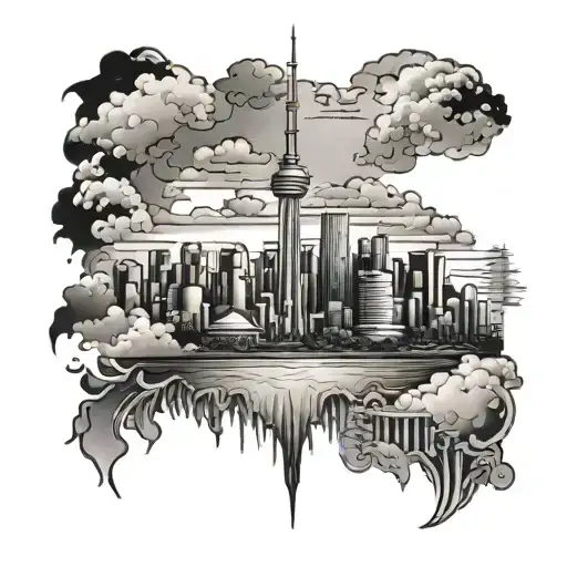 toronto skyline tattoo design idea