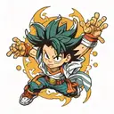 Pixel retro hero academia tattoo design idea