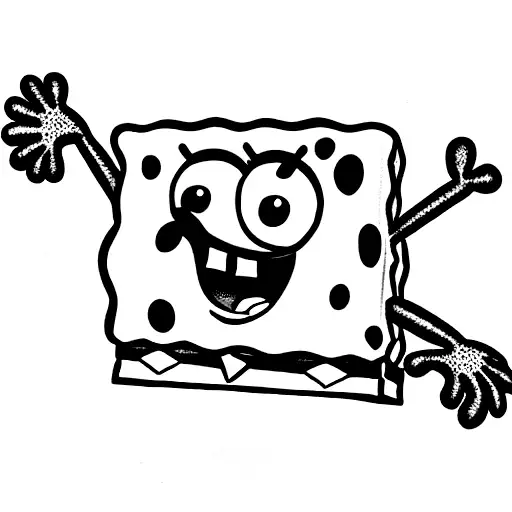 spongebob with patrick the star tattoo design idea