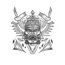 aztec god tattoo design idea