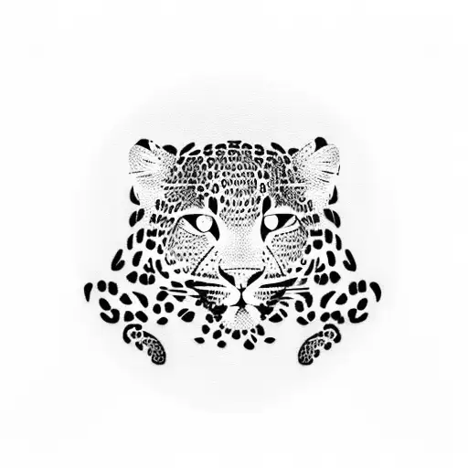 A volleyball with leopard print patterns tattoo design idea